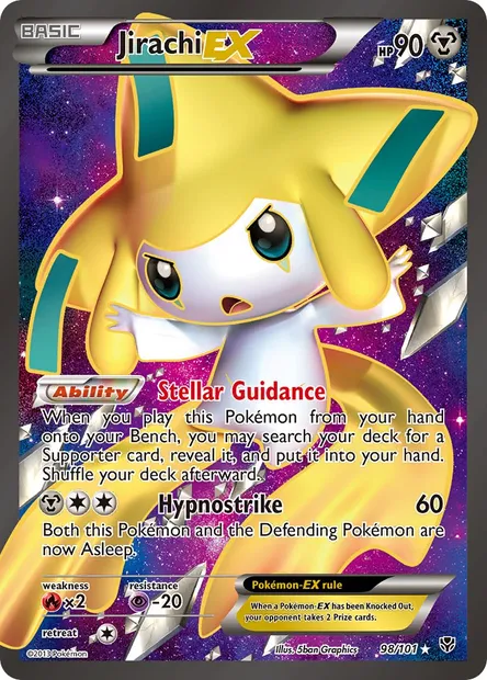 Jirachi-EX, Pokémon card PLB 98 — Plasma Blast set