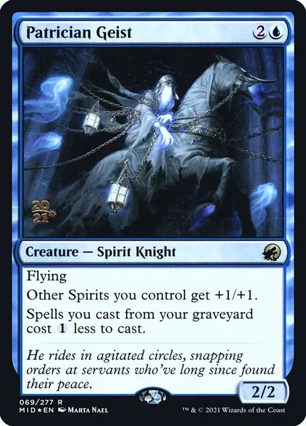 Geist patricien, carte Magic PMID 69s — extension Innistrad: Midnight Hunt Promos