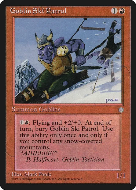 Goblin Ski Patrol, Magic card ICE 190 — Ice Age set