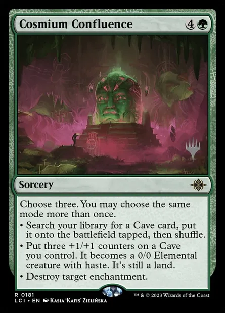 Cosmium Confluence, Magic card PLCI 181p — The Lost Caverns of Ixalan Promos set
