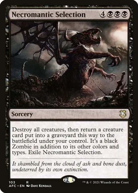 Necromantic Selection, Magic card AFC 103 — Forgotten Realms Commander set