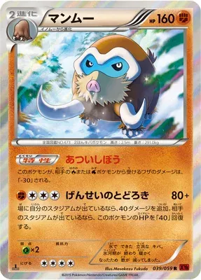 Mamoswine, Pokémon card XY8B 039 — Red Flash set