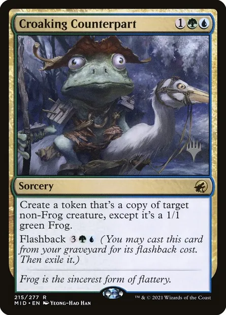 Croaking Counterpart, Magic card PMID 215p — Innistrad: Midnight Hunt Promos set