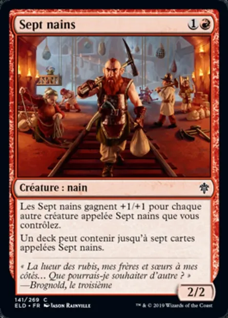 Sept nains, carte Magic ELD 141 — extension Throne of Eldraine