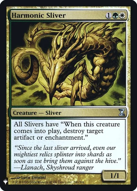 Harmonic Sliver, Magic card PLST TSP-240 — The List set