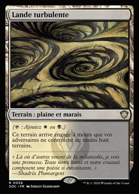 Lande turbulente, carte Magic SOC 56 — extension Secrets of Strixhaven Commander