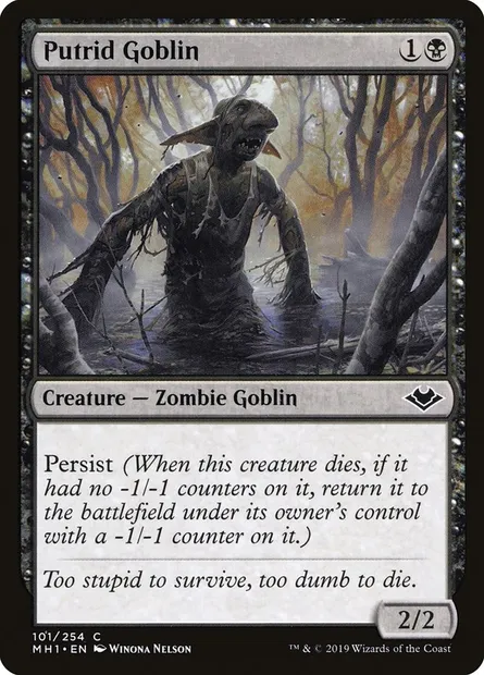 Putrid Goblin, Magic card MH1 101 — Modern Horizons set