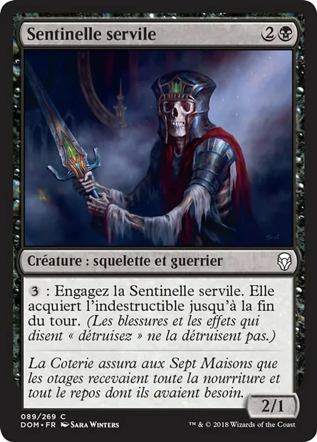Sentinelle servile, carte Magic DOM 89 — extension Dominaria