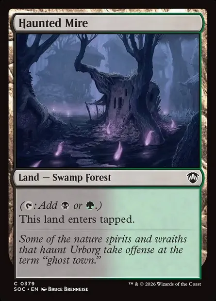 Haunted Mire, Magic card SOC 379 — Secrets of Strixhaven Commander set