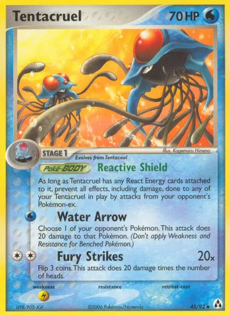 Tentacruel, Pokémon card LM 45 — Legend Maker set