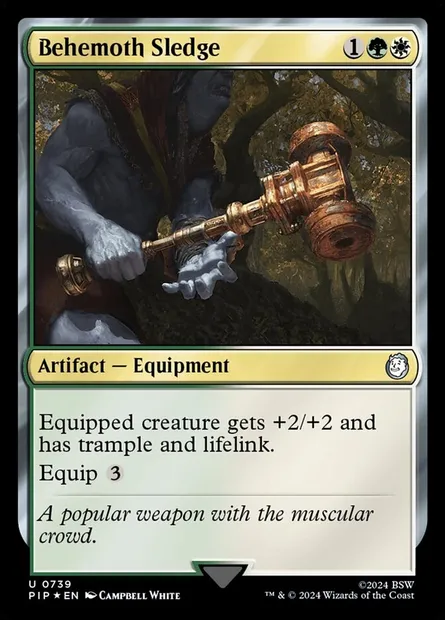 Frappe-devant béhémoth, carte Magic PIP 739 — extension Fallout