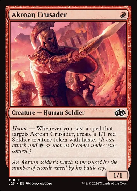 Akroan Crusader, Magic card J25 515 — Foundations Jumpstart set