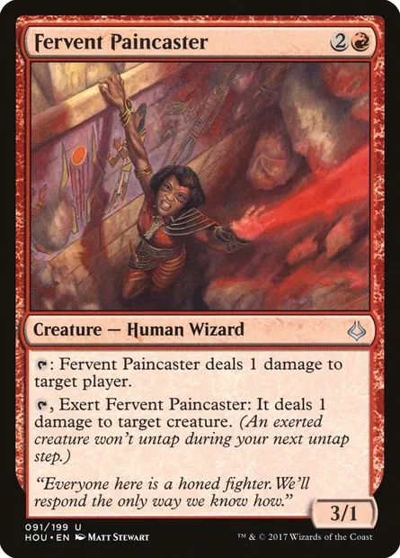 Fervent Paincaster, Magic card HOU 91 — Hour of Devastation set