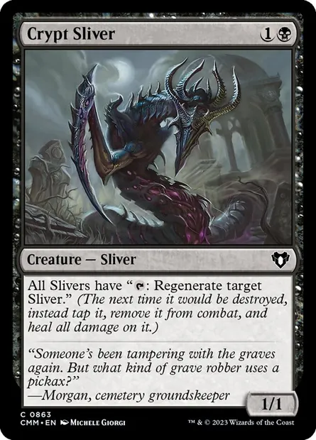 Crypt Sliver, Magic card CMM 863 — Commander Masters set