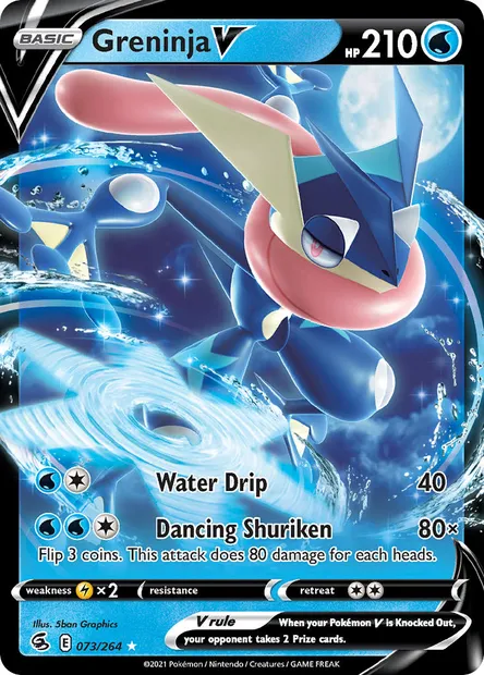 Greninja V, Pokémon card FST 73 — Fusion Strike set
