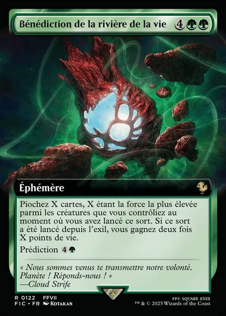 Bénédiction de la rivière de la vie, carte Magic FIC 122 — extension Final Fantasy Commander