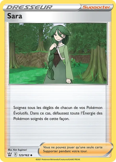 Sara, carte Pokémon BST 123 — extension Styles de combat