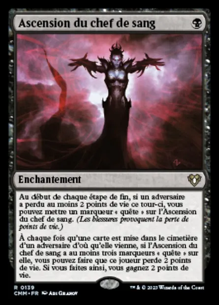 Ascension du chef de sang, carte Magic CMM 139 — extension Commander Masters