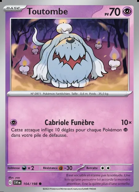 Toutombe, carte Pokémon SVI 104 — extension Écarlate et Violet