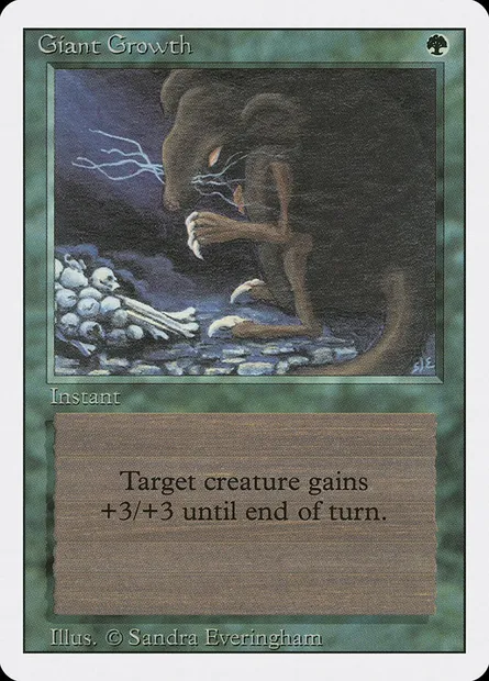 Croissance gigantesque, carte Magic 3ED 199 — extension Revised Edition