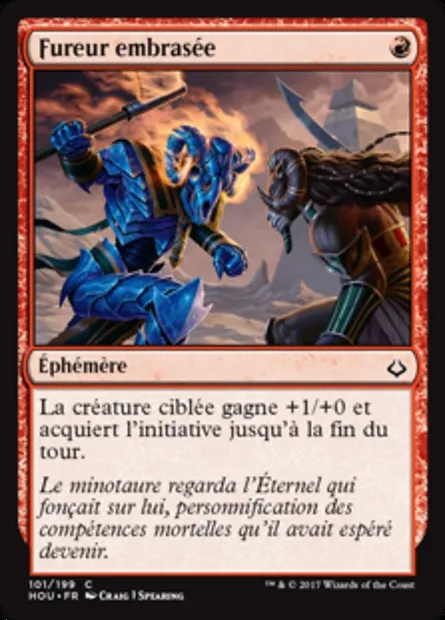 Fureur embrasée, carte Magic HOU 101 — extension L’âge de la destruction
