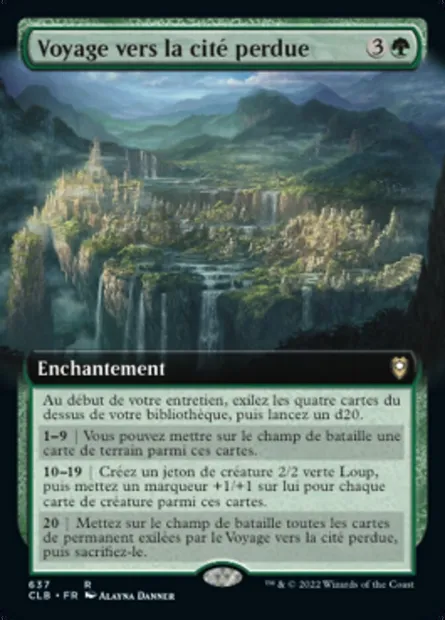 Voyage vers la cité perdue, carte Magic CLB 637 — extension Commander Légendes : la bataille de la Porte de Baldur