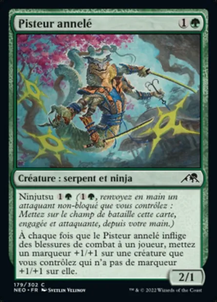 Pisteur annelé, carte Magic NEO 179 — extension Kamigawa: La Dynastie Néon