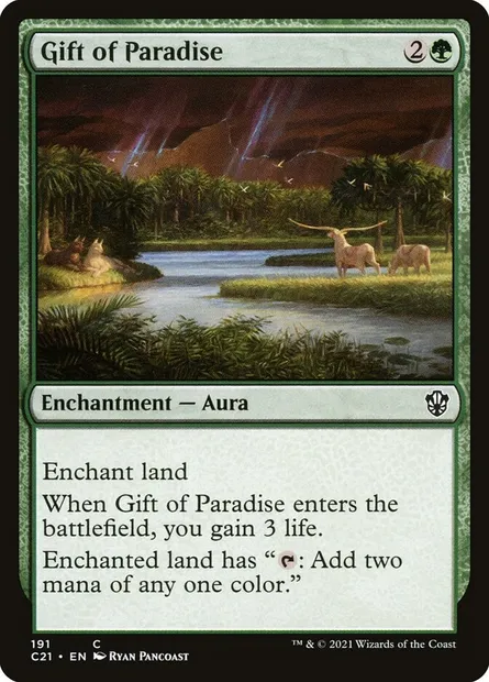 Gift of Paradise, Magic card C21 191 — Commander 2021 set