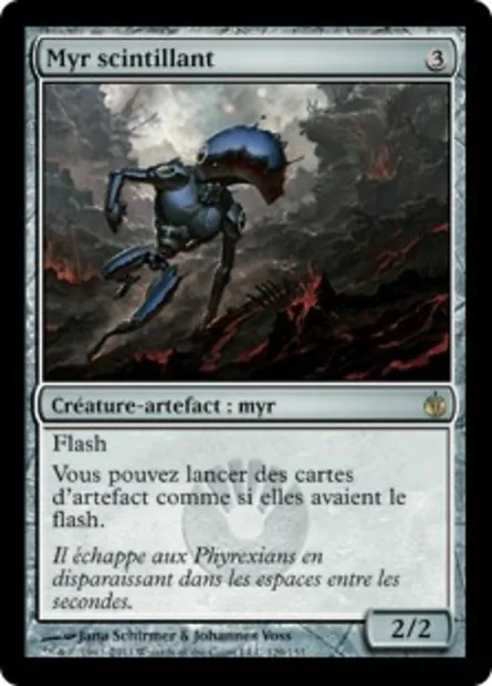 Myr scintillant, carte Magic MBS 129 — extension Mirrodin assiégé