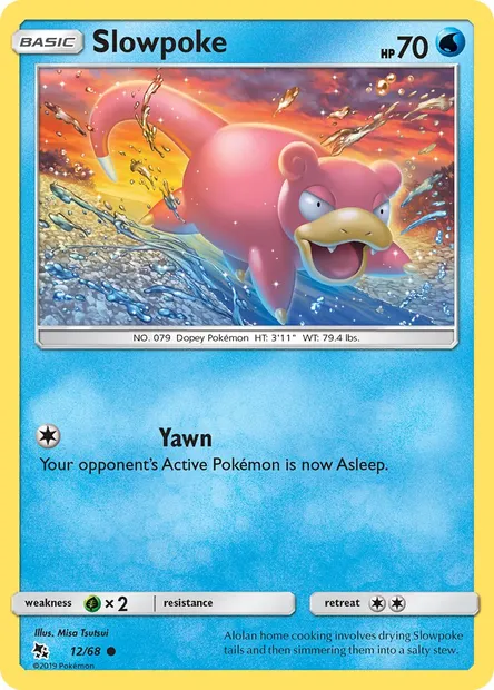 Slowpoke, Pokémon card HIF 12 — Hidden Fates set