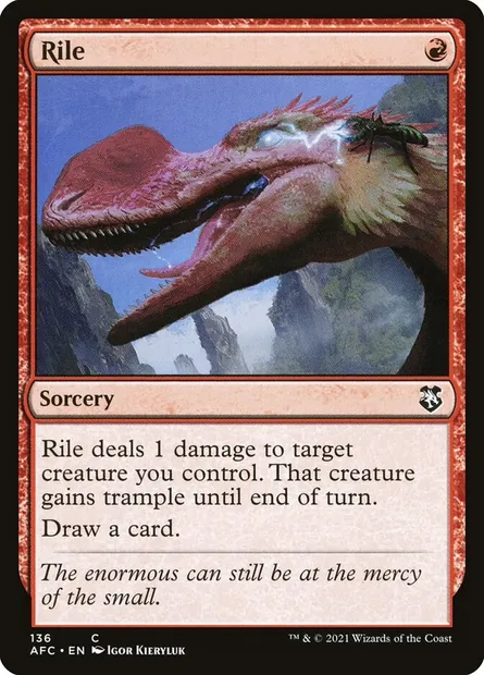 Rile, Magic card AFC 136 — Forgotten Realms Commander set