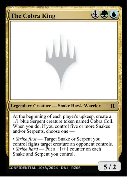 The Cobra King, carte Magic UNK RZ06 — extension Unknown Event