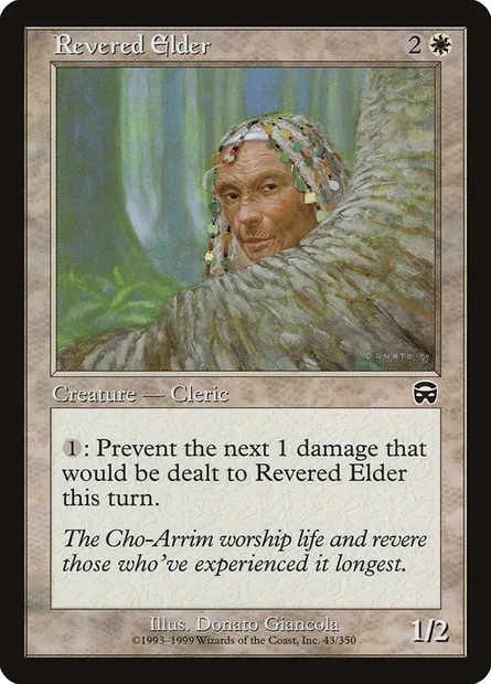 Revered Elder, Magic card MMQ 43 — Mercadian Masques set
