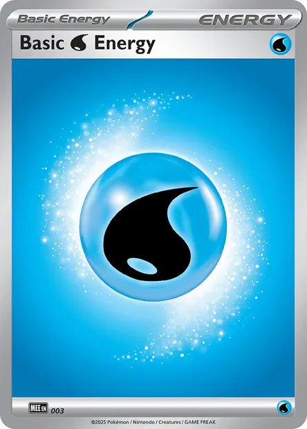 Water Energy, Pokémon card MEE 003 — Mega Evolution Energy set