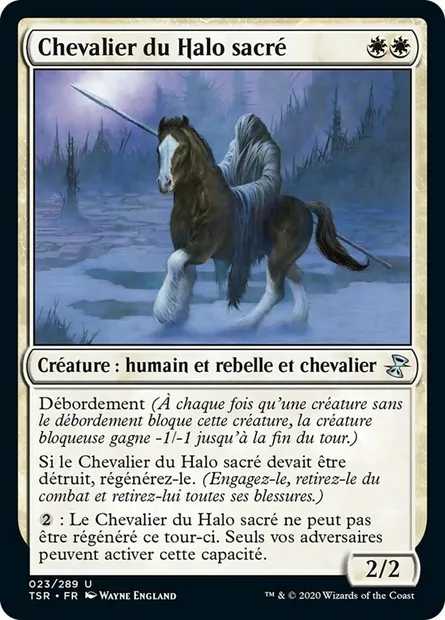 Chevalier du Halo sacré, carte Magic TSR 23 — extension Spirale Temporelle Remastered