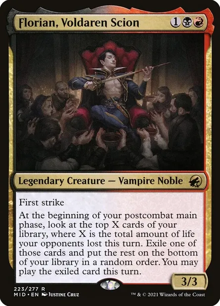 Florian, Voldaren Scion, Magic card MID 223 — Innistrad: Midnight Hunt set