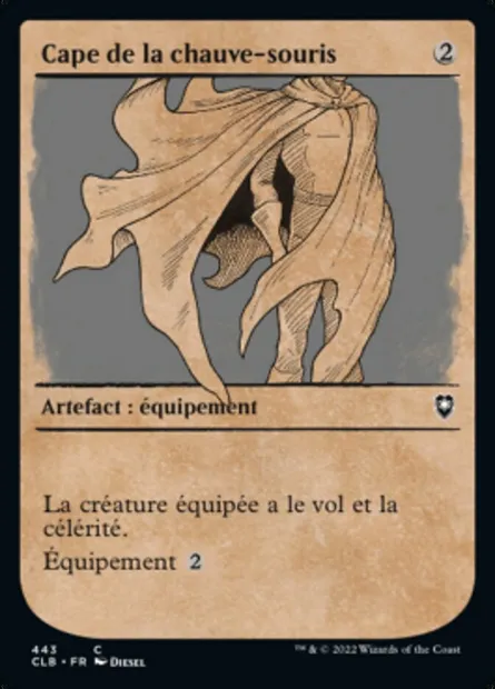 Cape de la chauve-souris, carte Magic CLB 443 — extension Commander Légendes : la bataille de la Porte de Baldur