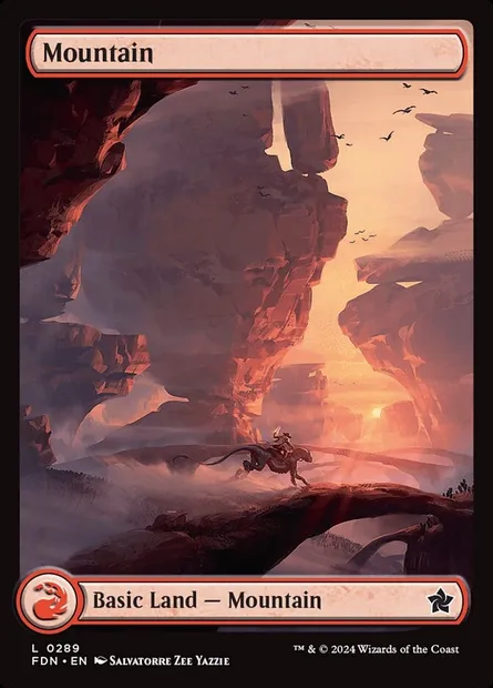 Mountain, Magic card FDN 289 — Foundations set