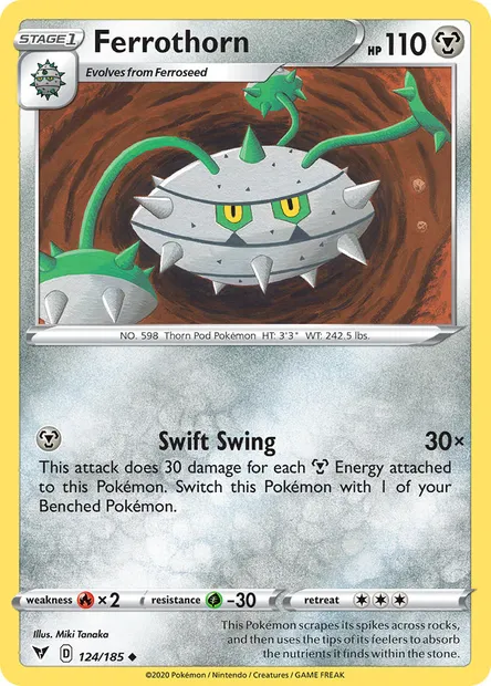 Ferrothorn, Pokémon card VIV 124 — Vivid Voltage set