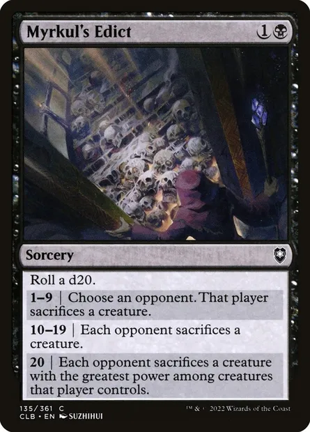 Myrkul's Edict, Magic card CLB 135 — Commander Legends: Battle for Baldur's Gate set