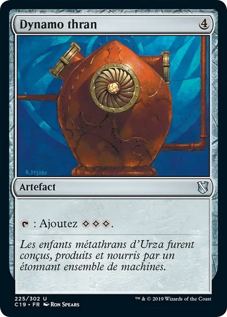 Dynamo thran, carte Magic C19 225 — extension Commander 2019