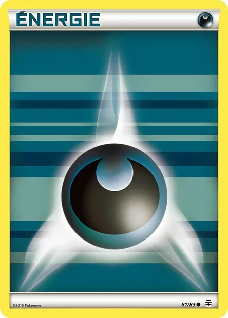 Énergie Darkness de base, carte Pokémon GEN 81 — extension Générations