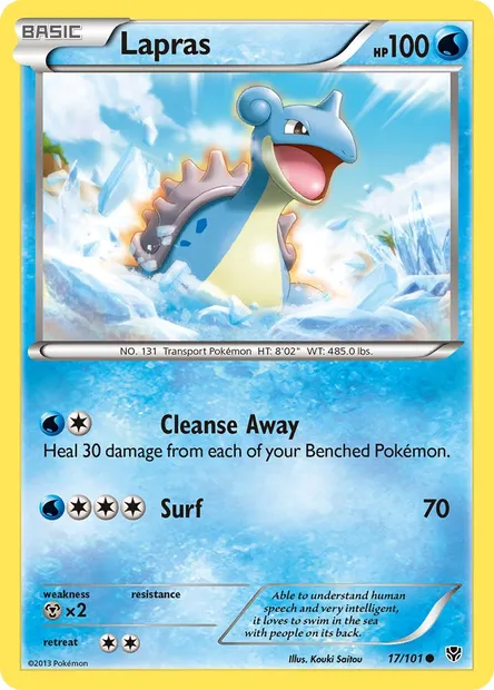Lapras, Pokémon card PLB 17 — Plasma Blast set
