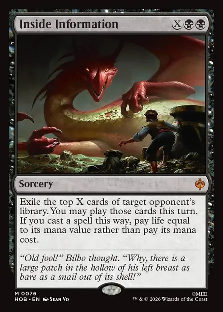 Inside Information, Magic card HOB 76 — The Hobbit set