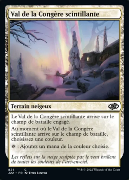 Val de la Congère scintillante, carte Magic J22 821 — extension Jumpstart 2022