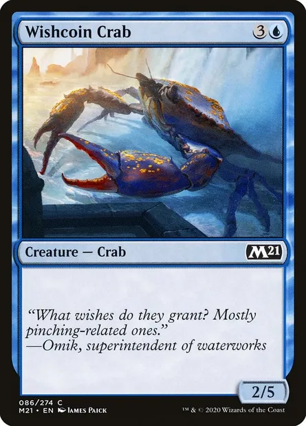 Wishcoin Crab, Magic card M21 86 — Core Set 2021 set