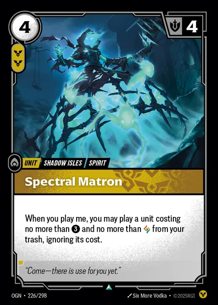 Spectral Matron, carte Riftbound OGN 226 — extension Origins
