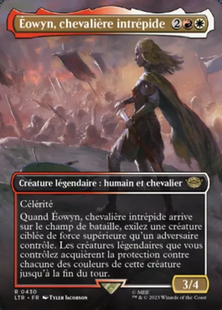 Éowyn, chevalière intrépide, carte Magic LTR 430 — extension Le Seigneur des Anneaux : chroniques de la Terre du Milieu