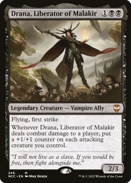 Drana, Liberator of Malakir, Magic card NCC 248 — New Capenna Commander set