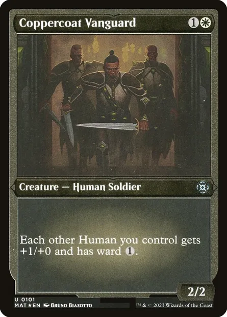 Coppercoat Vanguard, Magic card MAT 101 — March of the Machine: The Aftermath set